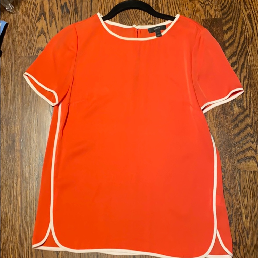 Jcrew pink silk top